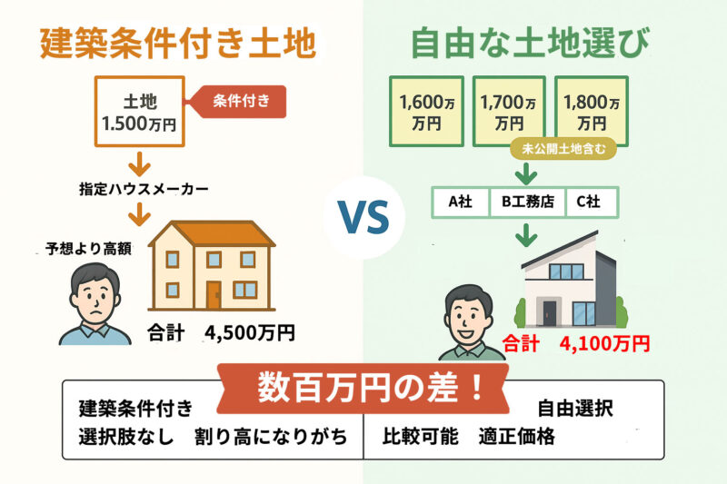 建築条件付き土地の説明